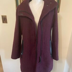 Calvin Klein Women's Burgundy Coat medium